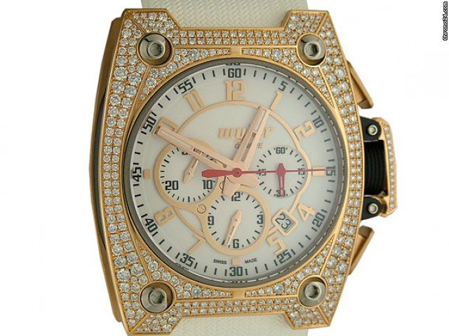 Wyler Chrono Rosegold Diamond Kautschuk 52x43mm watches