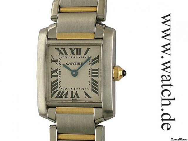 Cartier Tank Francaise PM kleines Modell Stahl/Gelbgold 25x20mm watches