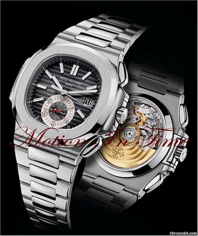 Patek Philippe 5980 NAUTILUS JUMBO CHRONOGRAPH "BLACK DIAL" NEW RARE MODEL watches