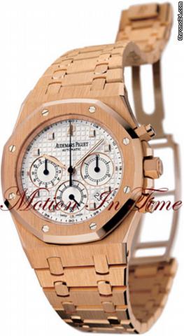 Audemars Piguet ROYAL OAK CHRONOGRAPH AUTOMATIC ROSE GOLD ON BRACELET NEW watches
