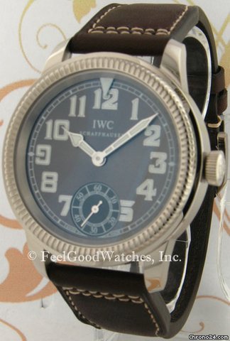 Replica IWC IW325404 Vintage Pilot's Hand-Wound, White Gold Watch