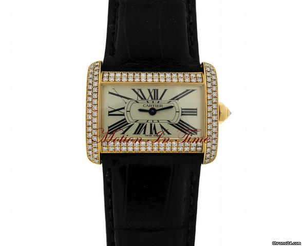 Cartier TANK DIVAN LADIES' YELLOW GOLD DIAMOND ON STRAP - NEW 2010 watches