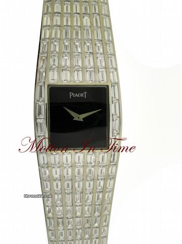Piaget LIMELIGHT "GALAXY" TONNEAU MIDSIZE WHITE GOLD FULL BAGUETTE watches
