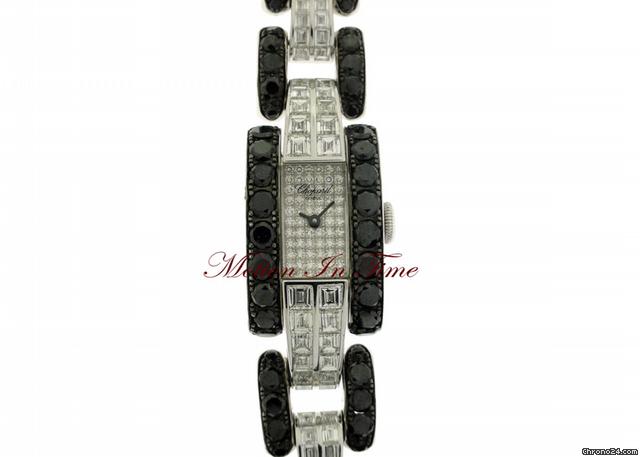 Chopard LA STRADA LADIES' WHITE GOLD BLACK & WHITE DIAMOND NEW watches