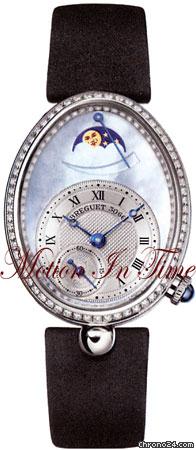 Breguet REINE de NAPLES WHITE GOLD MOONPHASE POWER RES. DIAMOND-NEW watches