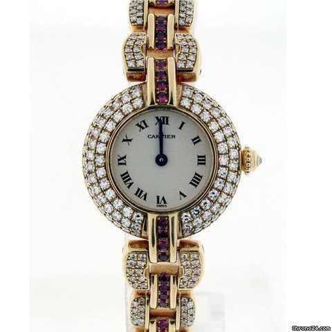Cartier Colisee Ladies Diamond and Rubies watches