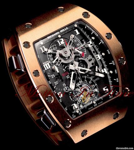 Richard Mille RM-008 TOURBILLON CHRONOGRAPH RATTRAPANTE ROSE GOLD watches