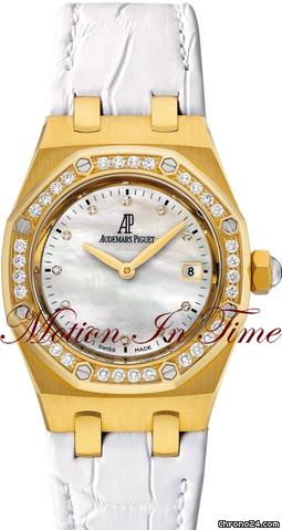 Audemars Piguet ROYAL OAK LADIES YELLOW GOLD DIAMOND "WHITE" NEW 2011 watches