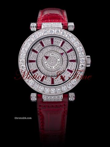 Franck Muller "DOUBLE MYSTERY" WHITE GOLD 42mm DIAMOND & RUBY SPECIAL ED. watches