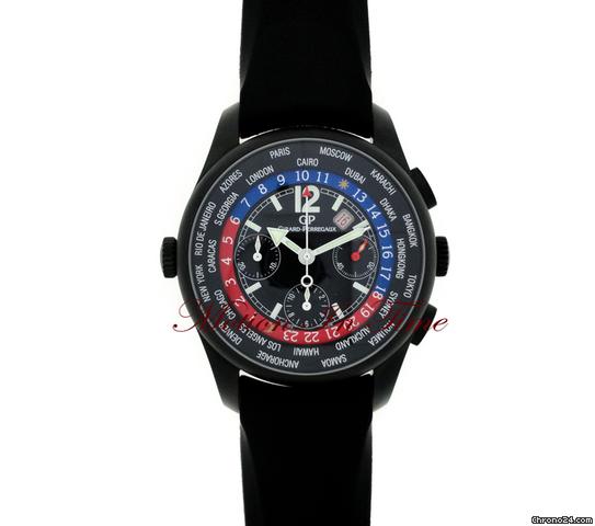 Girard Perregaux "BLACK SHADOW" WW.TC WORLD TIME CHRONOGRAPH BLACK TITANIUM watches