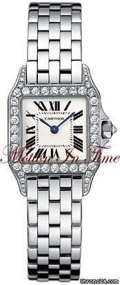 Cartier SANTOS DEMOISELLE LADIES' WHITE GOLD DIAMOND - NEW 2011 watches