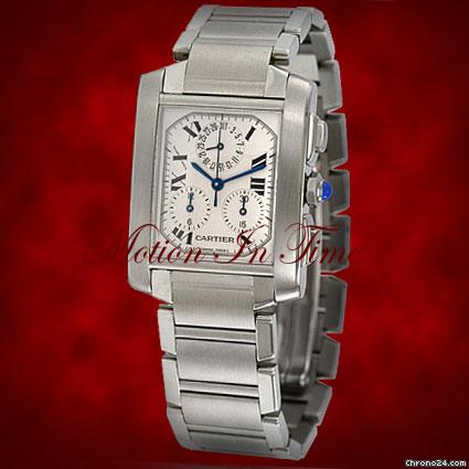 Cartier TANK FRANCAISE MEN'S CHRONOGRAPH STEEL (CHRONOFLEX) - NEW watches