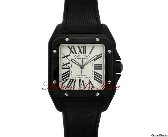 Cartier SANTOS 100 XL MEN'S BLACK PVD SPECIAL EDITION - RARE watches