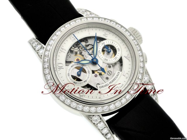Girard Perregaux SMALL CHRONOGRAPH LADIES' DIAMOND SKELETON NEW 2011 watches