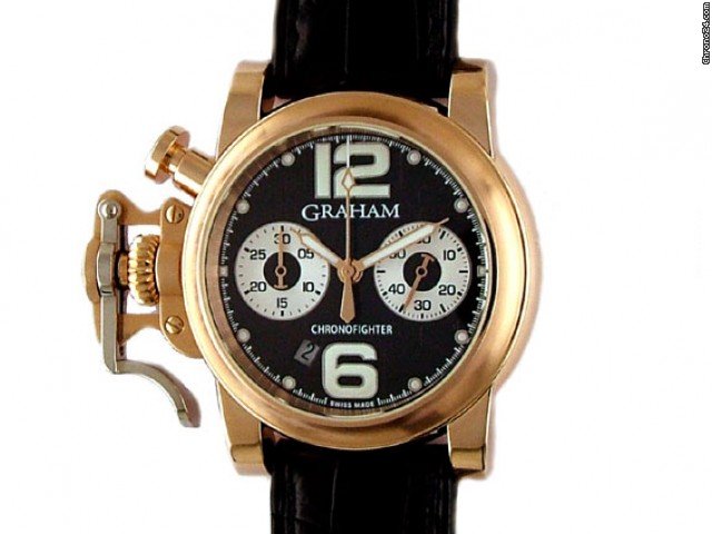 Graham Chronofighter RAC Serial Hours Black Rosegold 43mm watches