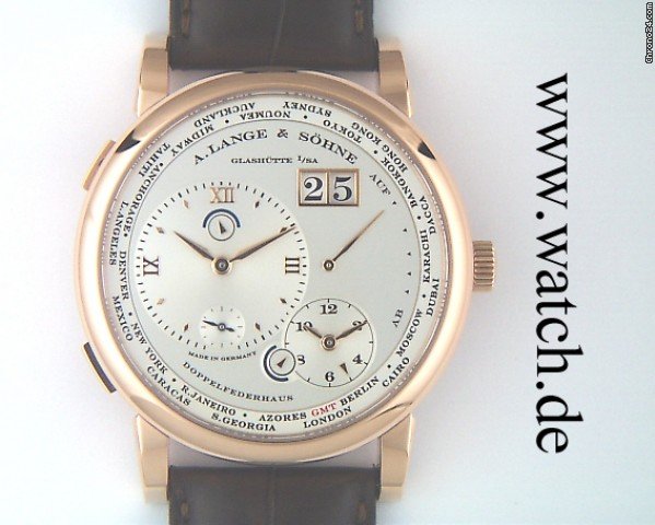 A. Lange & Sohne Lange 1 Zeitzone Rosegold 42mm watches