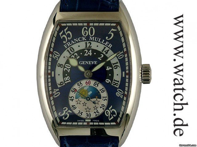 Franck Muller Cintree Curvex Double Retrograde Jour et Nuit Platin 50x36mm watches
