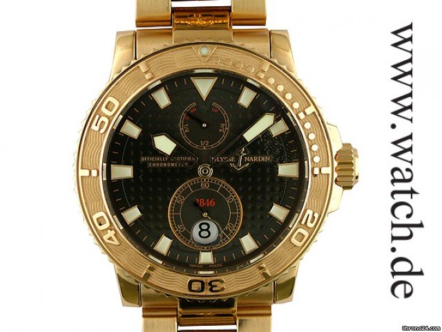 Ulysse Nardin Maxi Marine Diver Taucheruhr Chronometer Rosegold watches