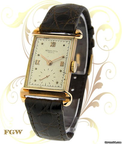 Patek Philippe 1580 Vintage Rectangle, Rose Gold, ca. 1949 watches