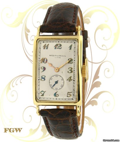 Patek Philippe Vintage Rectangle, Yellow Gold, ca. 1936 watches