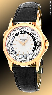 Patek Philippe Gent's 18K Rose Gold # 5110 World Timer Strapwatch watches