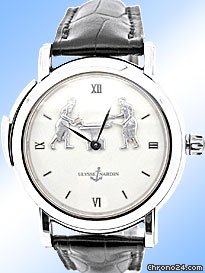 Ulysse Nardin Gent's Platinum Jacquemart Forgerons Minute Repeater Automaton Strapwatch watches