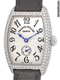 Franck Muller Lady's 18K White Gold Diamond Cintree Curvex watches