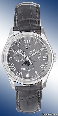 Replica Patek Philippe Gent's Platinum Ref # 5056P Annual Calendar Strapwatch Watch