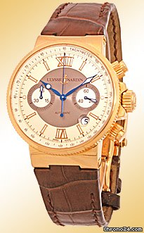 Ulysse Nardin Gent's 18K Rose Gold Maxi Marine Chronograph Strapwatch watches