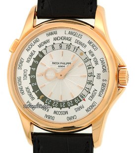 Patek Philippe Gent's 18K Rose Gold # 5130 World Timer Strapwatch [On Hold] watches
