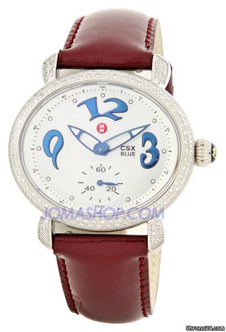 Michele CSX Blue Diamond Steel Burgundy Ladies Watch MWW03E000058 watches