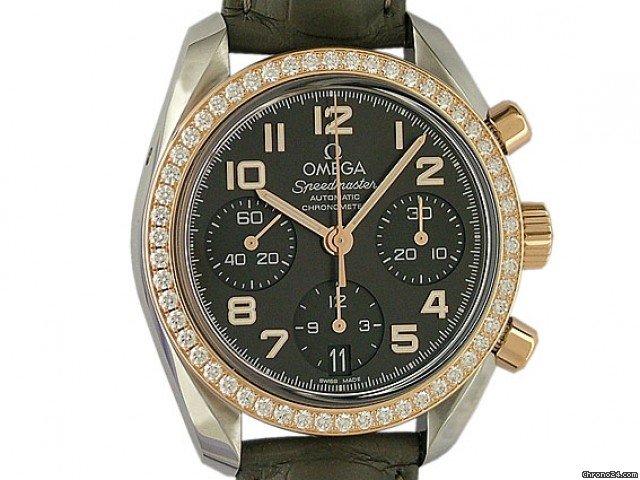 Omega Speedmaster Chronograph Lady Stahl/Rosegold Diamond 38mm watches