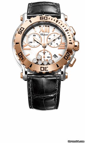 Chopard Happy Sport Chrono Rose Gold Ladies Watch 288499-6001 watches