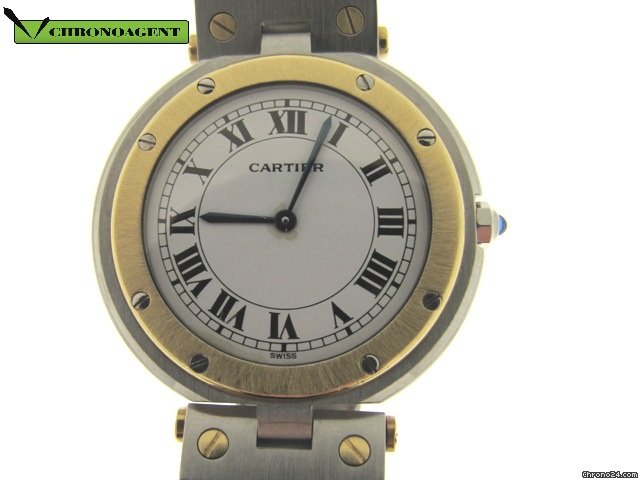 Cartier tank acciaio oro round watches
