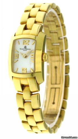 Baume & Mercier Hampton Milleis Small Ladies Watch 18K gold M0A08239 watches