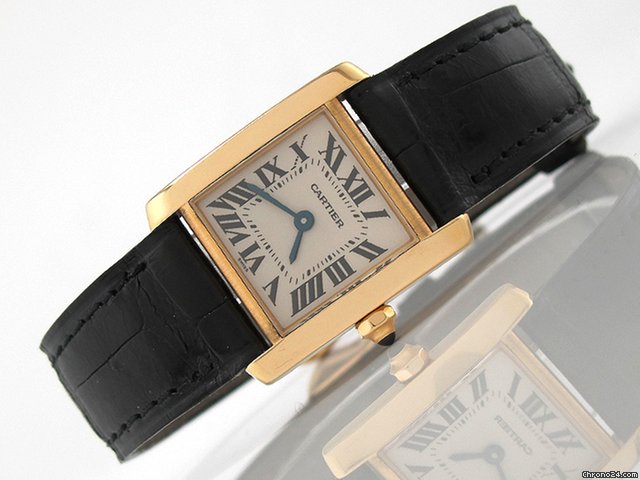 Cartier Damen "TANK FRANCAISE" 750/- Gelbgold Quarz watches
