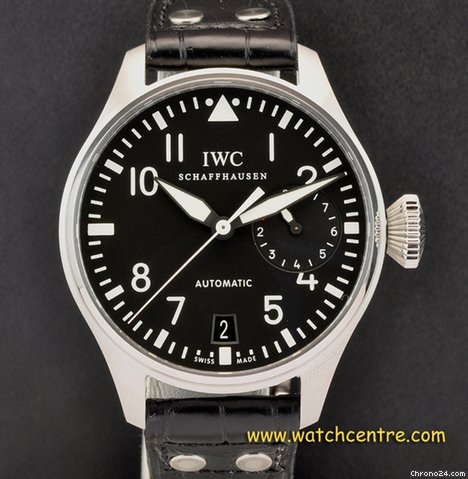 Replica IWC Stainless Steel Black dial Big Pilot B&P IW500401 Watch