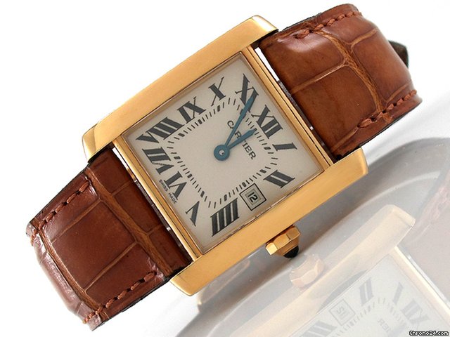 Cartier "TANK" 750/- Gelbgold Quarz watches