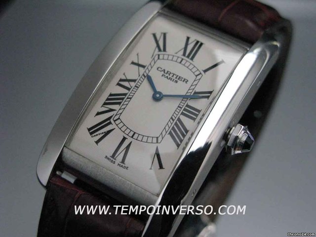 Cartier TANK AMERICAINE PLATINIUM "COLLECTION PRIVEE" full set watches