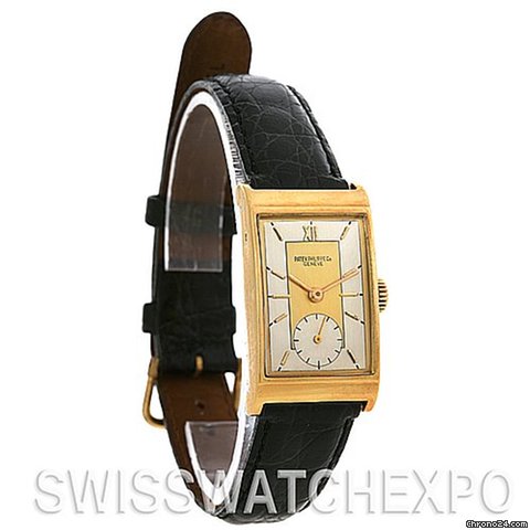 Patek Philippe Vintage Men 18k Yellow Gold Watch 1442 Yr 1944 Watch watches