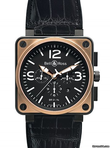 Bell & Ross BR 01-94 Chronographe Pink Gold & Carbon NEU incl MWST B+P watches