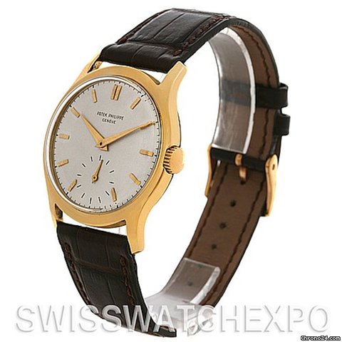 Patek Philippe Calatrava Vintage 18k Yellow Gold 2448 Year 1949 Watch watches