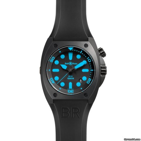 Bell & Ross BR 02-92 Carbon Blue NEU incl MWST mit Box+Papieren watches
