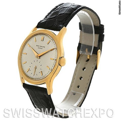 Patek Philippe Calatrava Vintage 18k Yellow Gold 2448 Year 1949 Watch watches