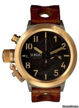 U-Boat Flightdeck 50 Titanium and Gold watches