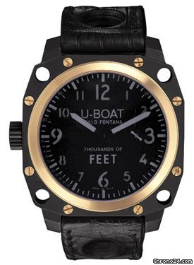 U-Boat Thousands Of Feet 43 Black Steel and Gold watches