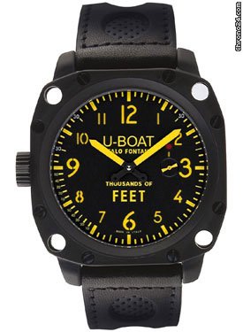 U-Boat Thousands Of Feet 50 Black Steel Brushed watches