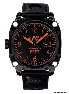 U-Boat Thousands Of Feet 50 Black Steel Polished watches