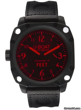 U-Boat Thousands Of Feet 50 Black Steel Brushed watches