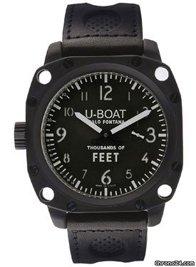 U-Boat Thousands Of Feet 50 Black Steel Brushed watches